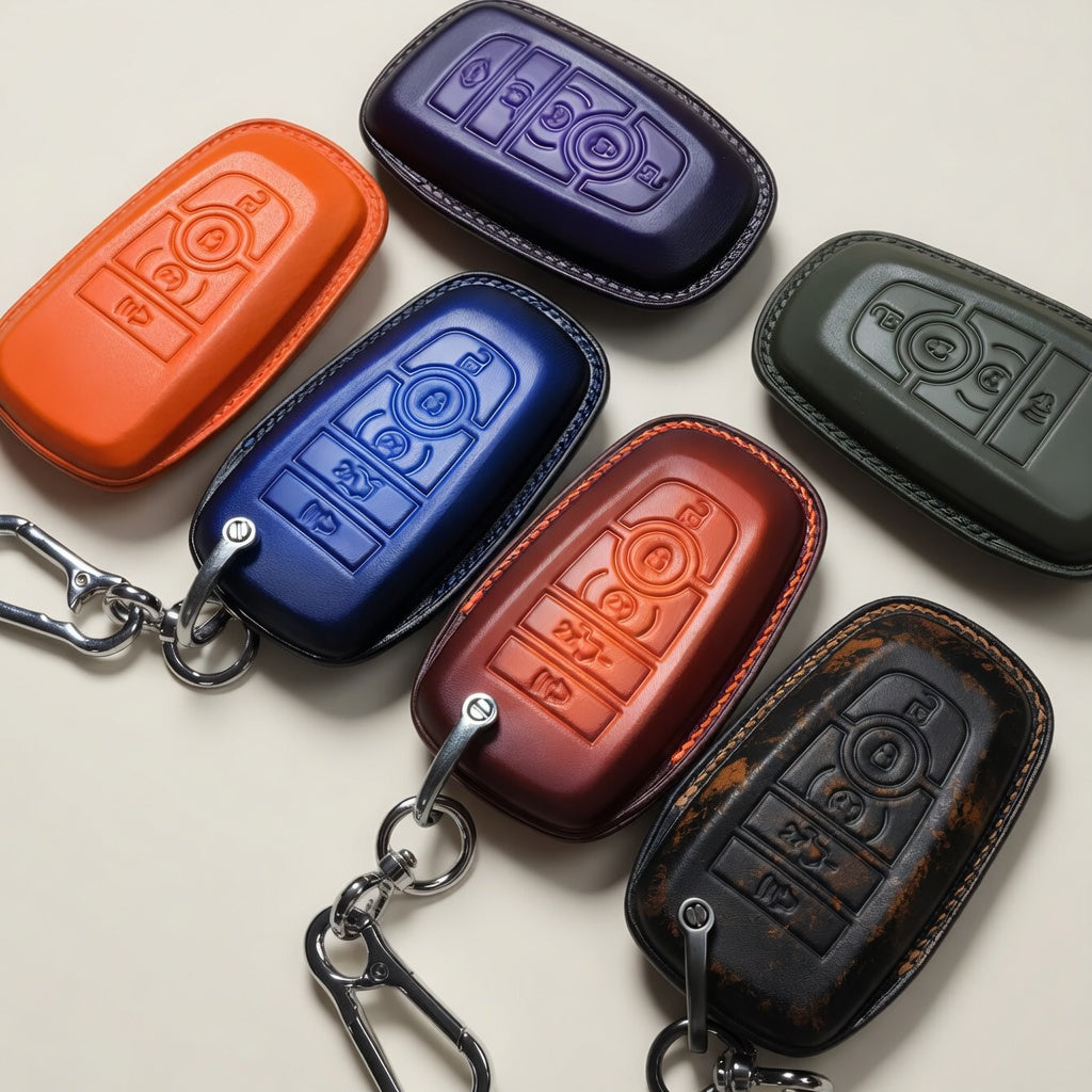 Handcrafted Leather Key Fob Cover - Compatible with Ford Bronco