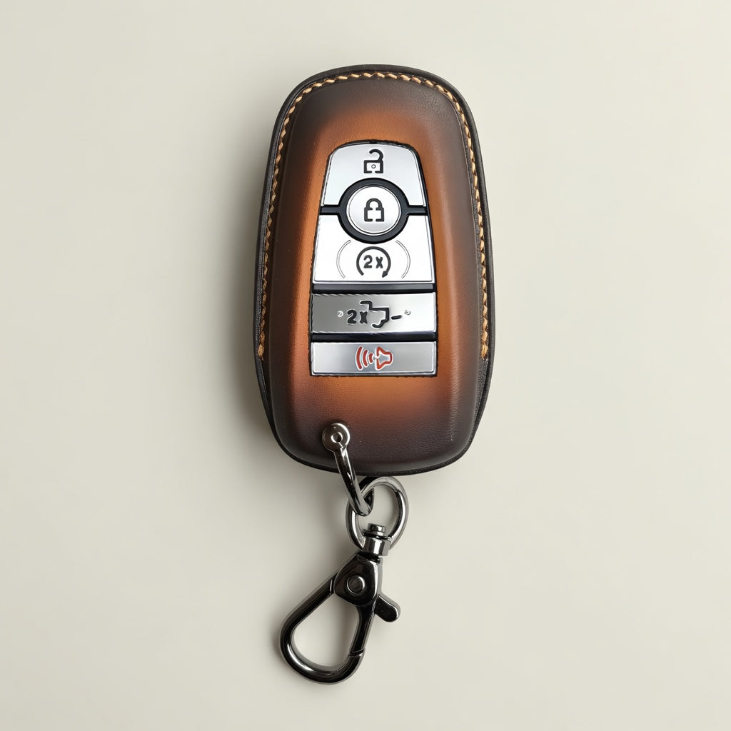 Handcrafted Leather Key Fob Cover - Compatible with Ford Bronco Sport