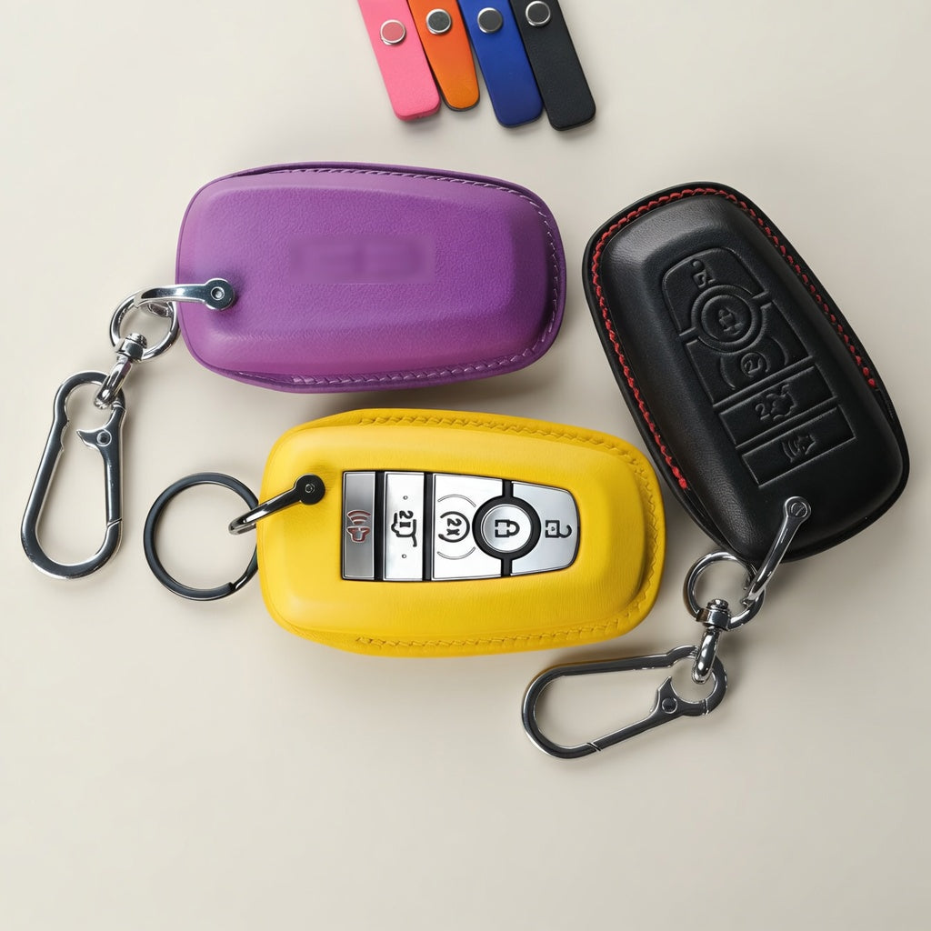 Handcrafted Leather Key Fob Cover - Compatible with Lincoln SUVs