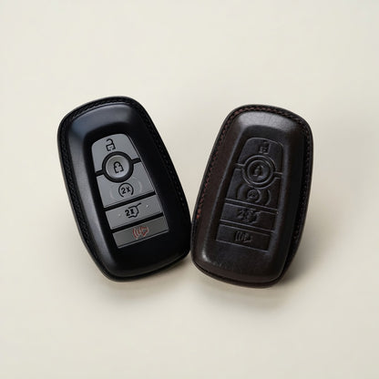 Custom Leather Key Fob Cover Compatible with Lincoln