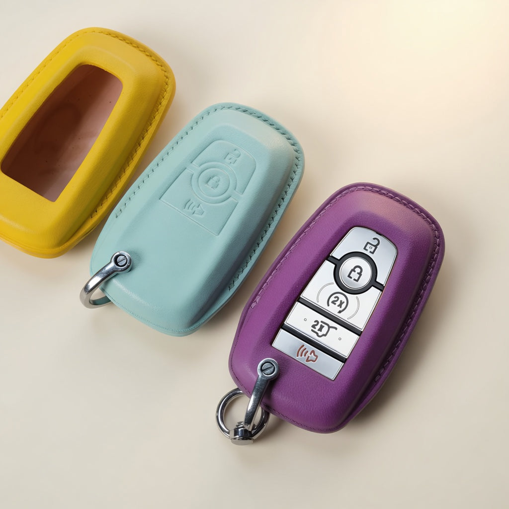 Handcrafted Leather Key Fob Cover - Compatible with Lincoln SUVs