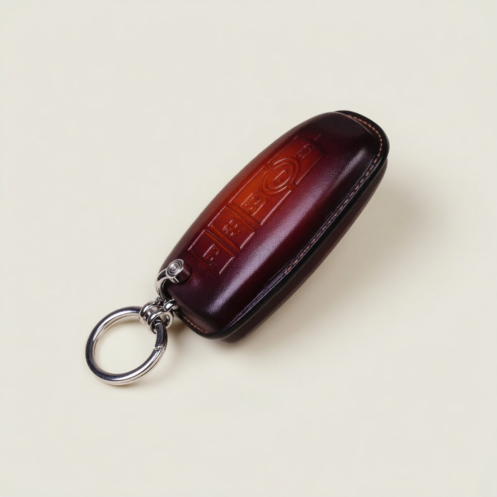 Handcrafted Leather Key Fob Cover - Compatible with Ford Trucks