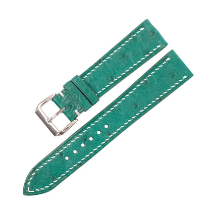 Jade Green Ostrich Leather Watch Strap