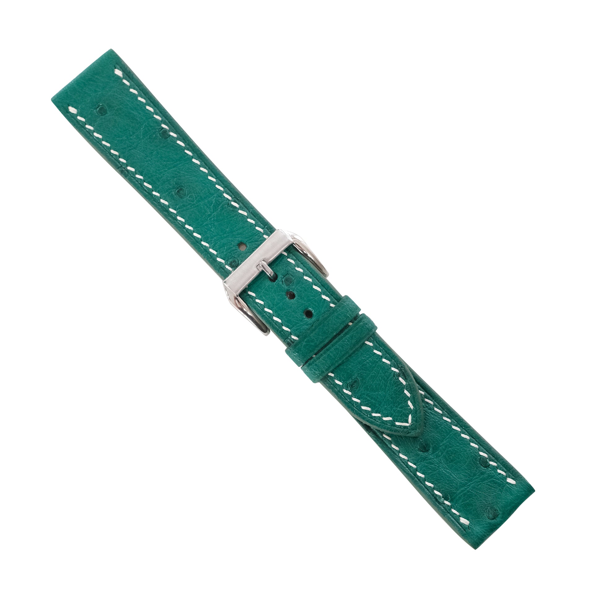 Jade Green Ostrich Leather Watch Strap