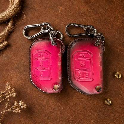 Jeep Wrangler leather key fob covers pair