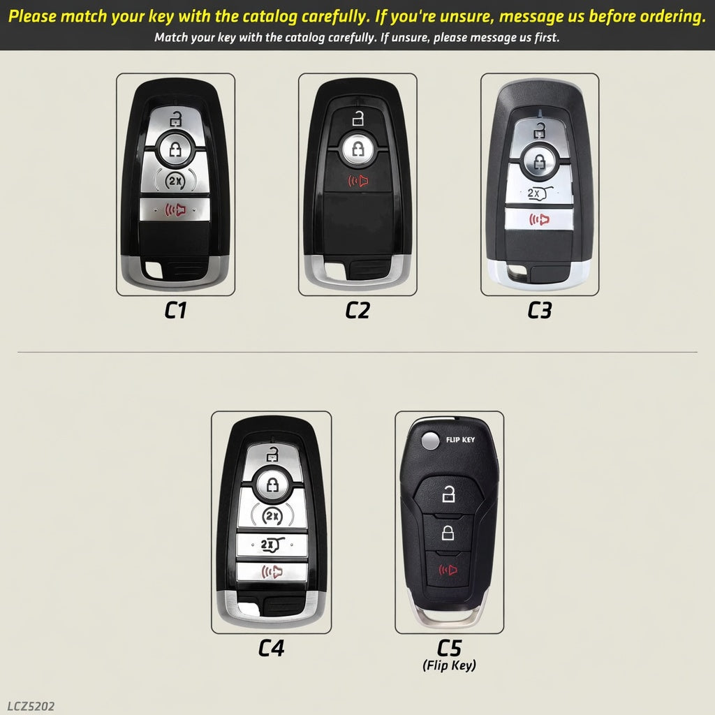 Key shape reference catalog - match your key shape (C1, C2, etc.) before ordering
