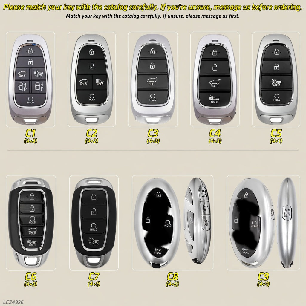 Key shape reference catalog - match your key shape (C1, C2, etc.) before ordering
