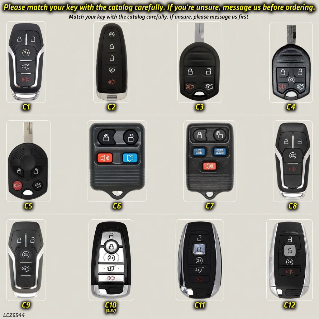 Key shape reference catalog - match your key shape (C1, C2, etc.) before ordering