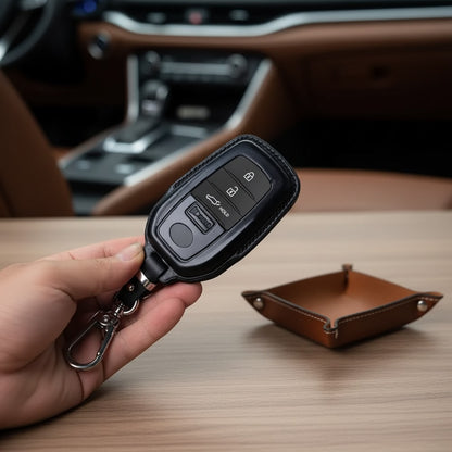 Custom Leather Key Fob Cover for Toyota Land Cruiser - View 3