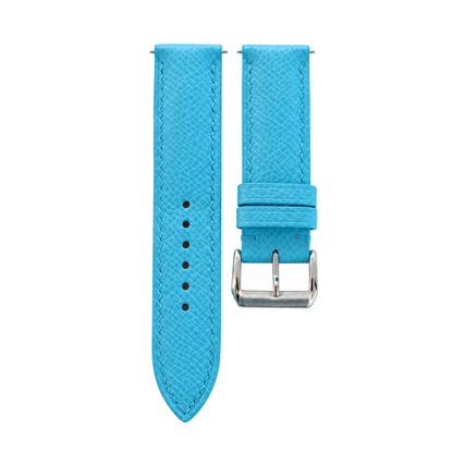 Padded Light Blue Epsom Leather Watch Strap - hero