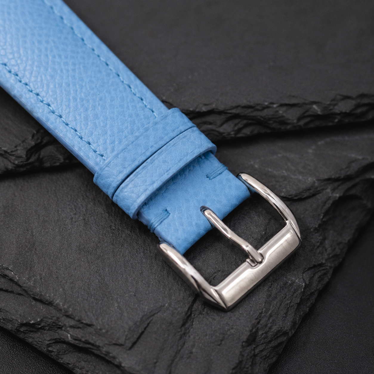 Light Blue Epsom Leather Watch Strap