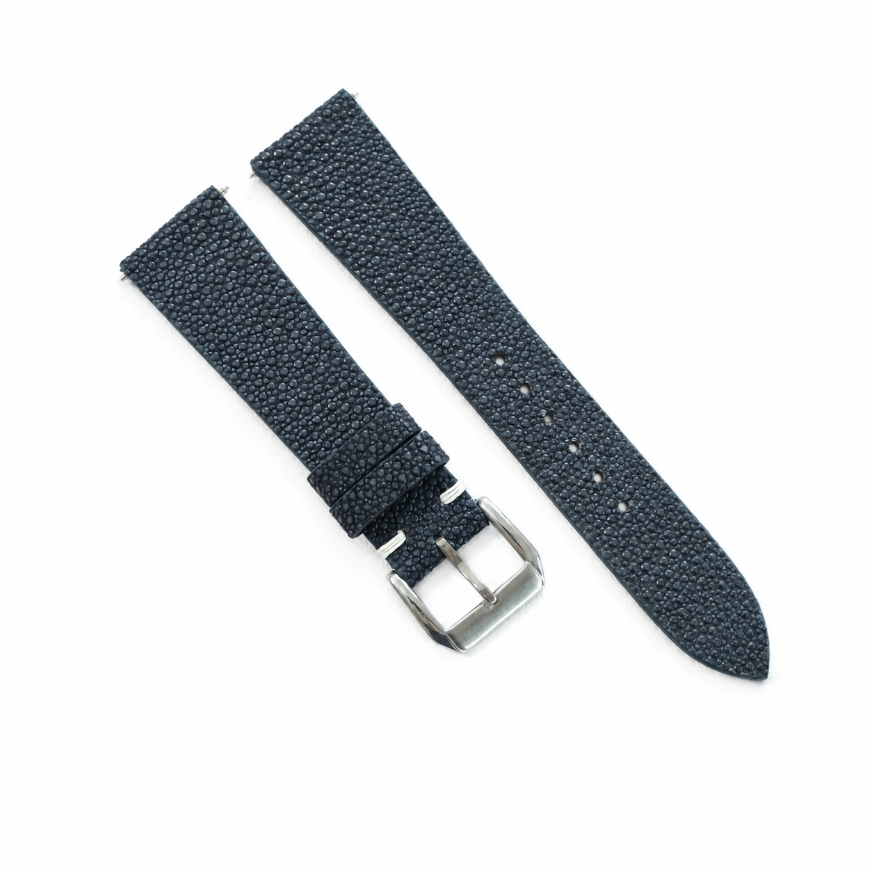 Midnight Navy Stingray Leather Watch Strap - Photo 4
