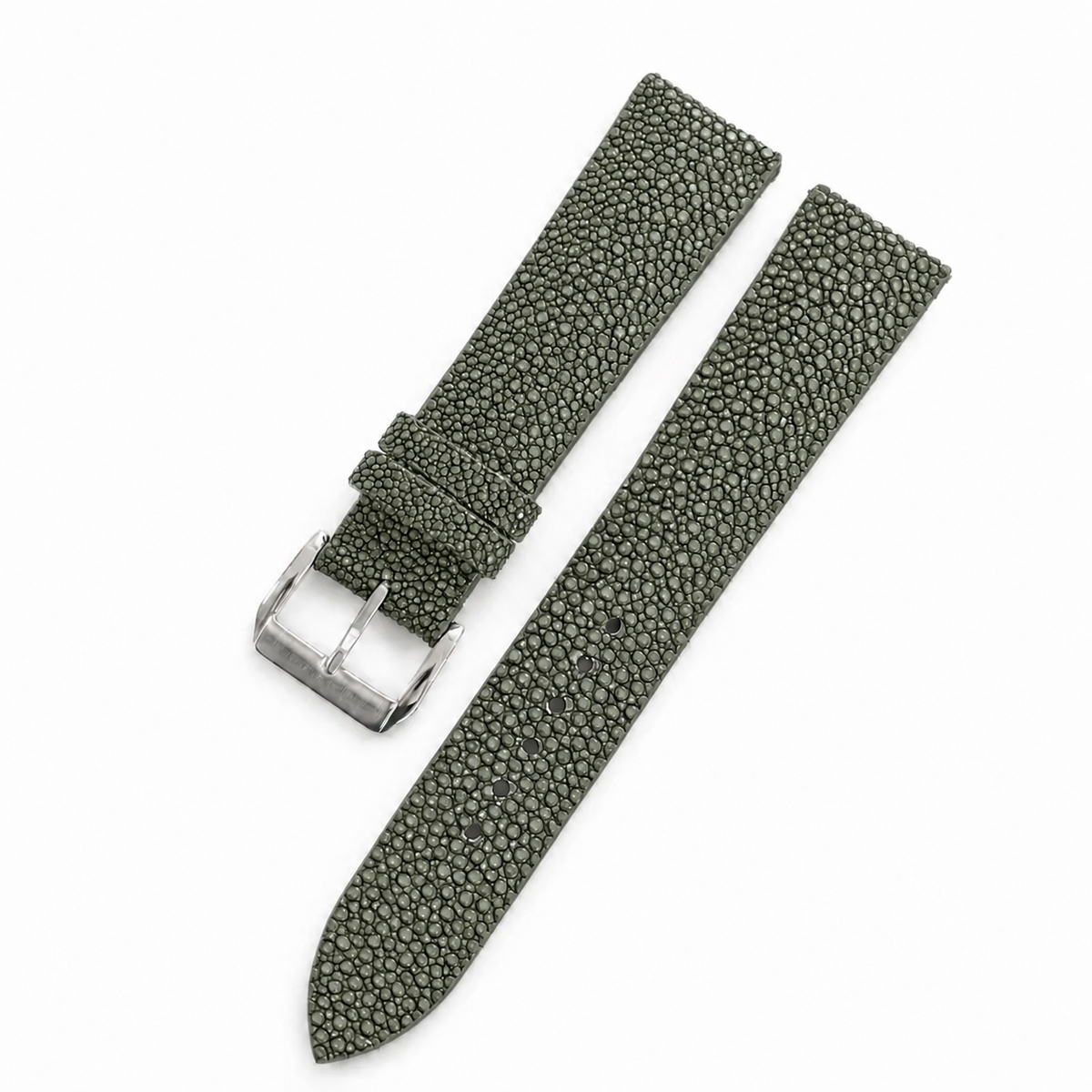 Olive Stingray Leather Watch Strap - Photo 2