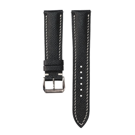 Padded Black Epsom Leather Watch Strap