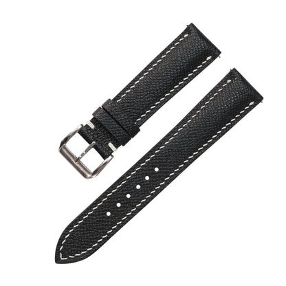 Padded Black Epsom Leather Watch Strap