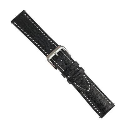 Padded Black Epsom Leather Watch Strap