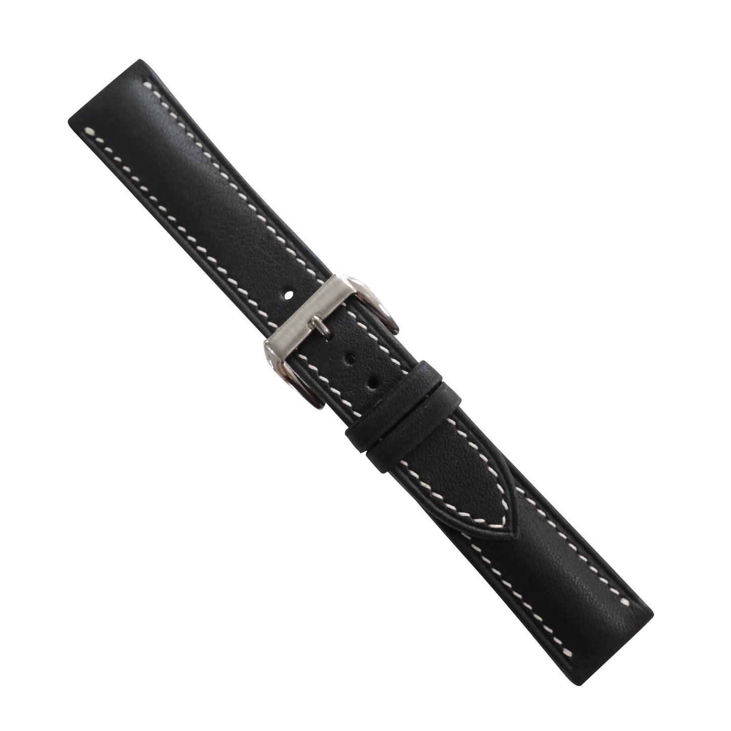 Padded Black Swift Leather Watch Strap