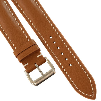 Cognac Brown Swift calfskin watch strap handmade