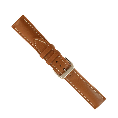 Cognac Brown Swift leather watch strap detail