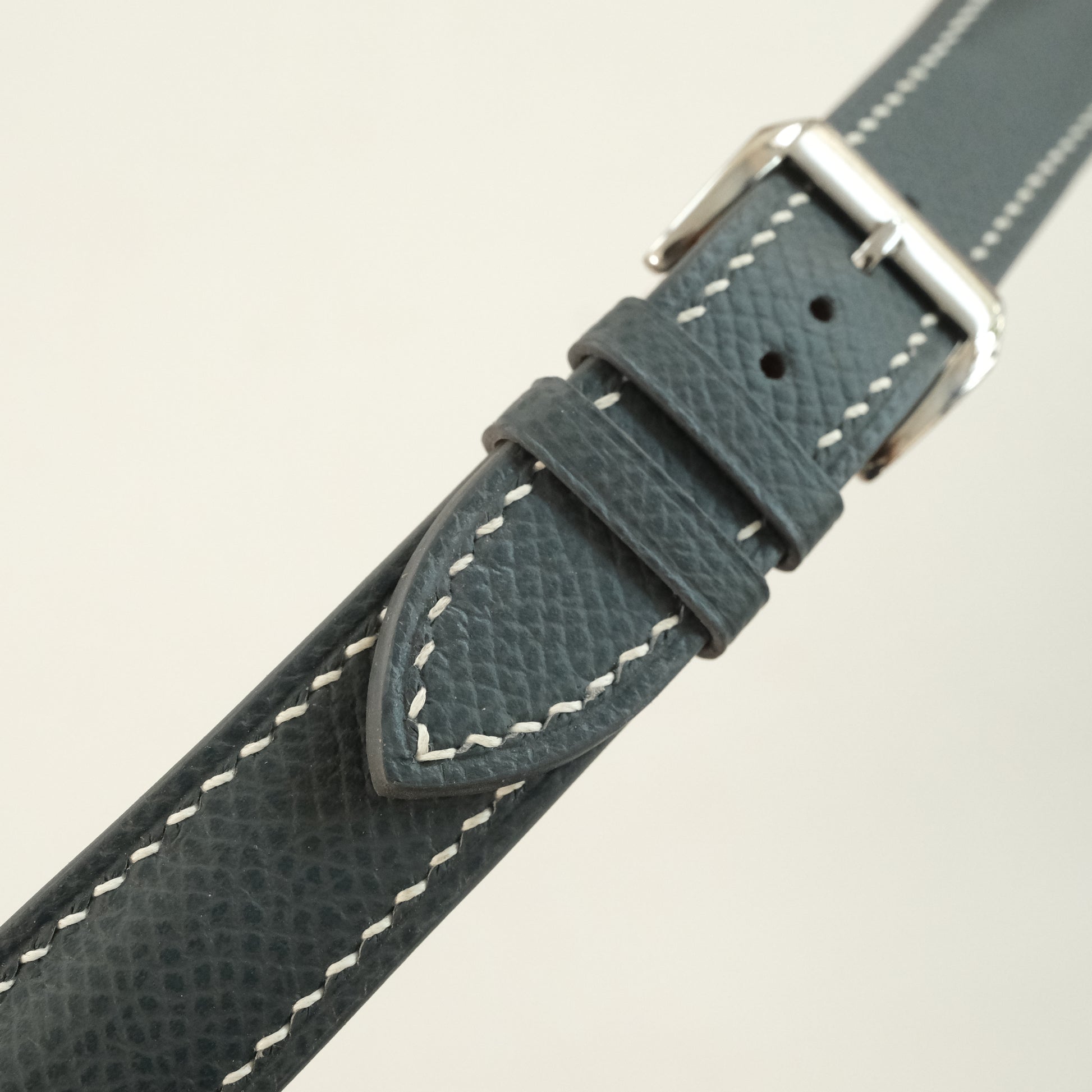 Dark Grey Epsom leather watch strap