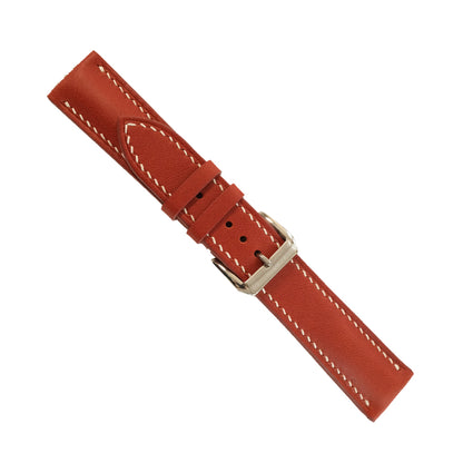 Scarlet Red Swift leather watch strap detail