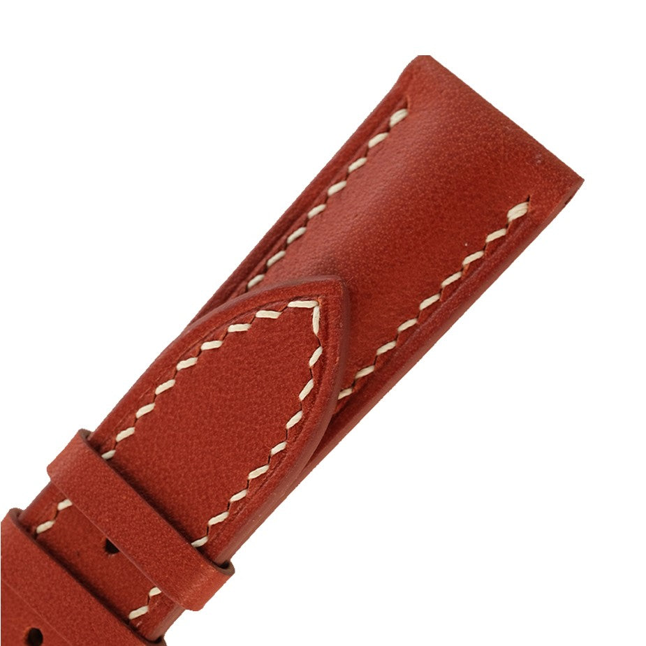 Scarlet Red Swift leather watch strap