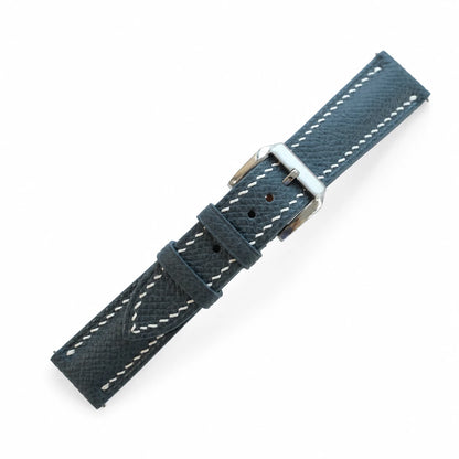 Padded Slate Gray Epsom Leather Watch Strap