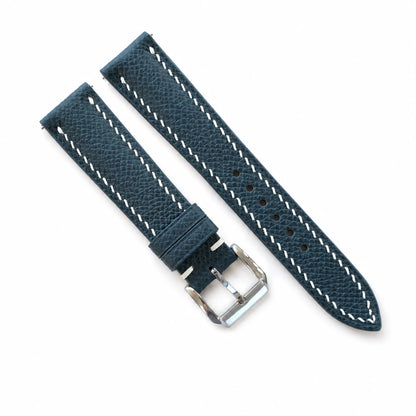 Padded Slate Gray Epsom Leather Watch Strap