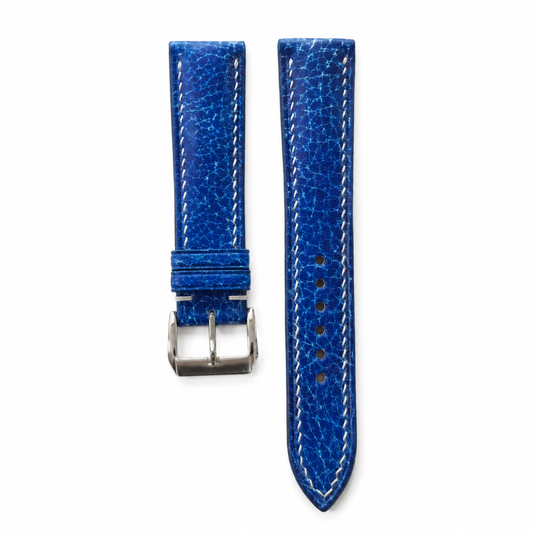 Patina Blue Italian Leather Watch Strap