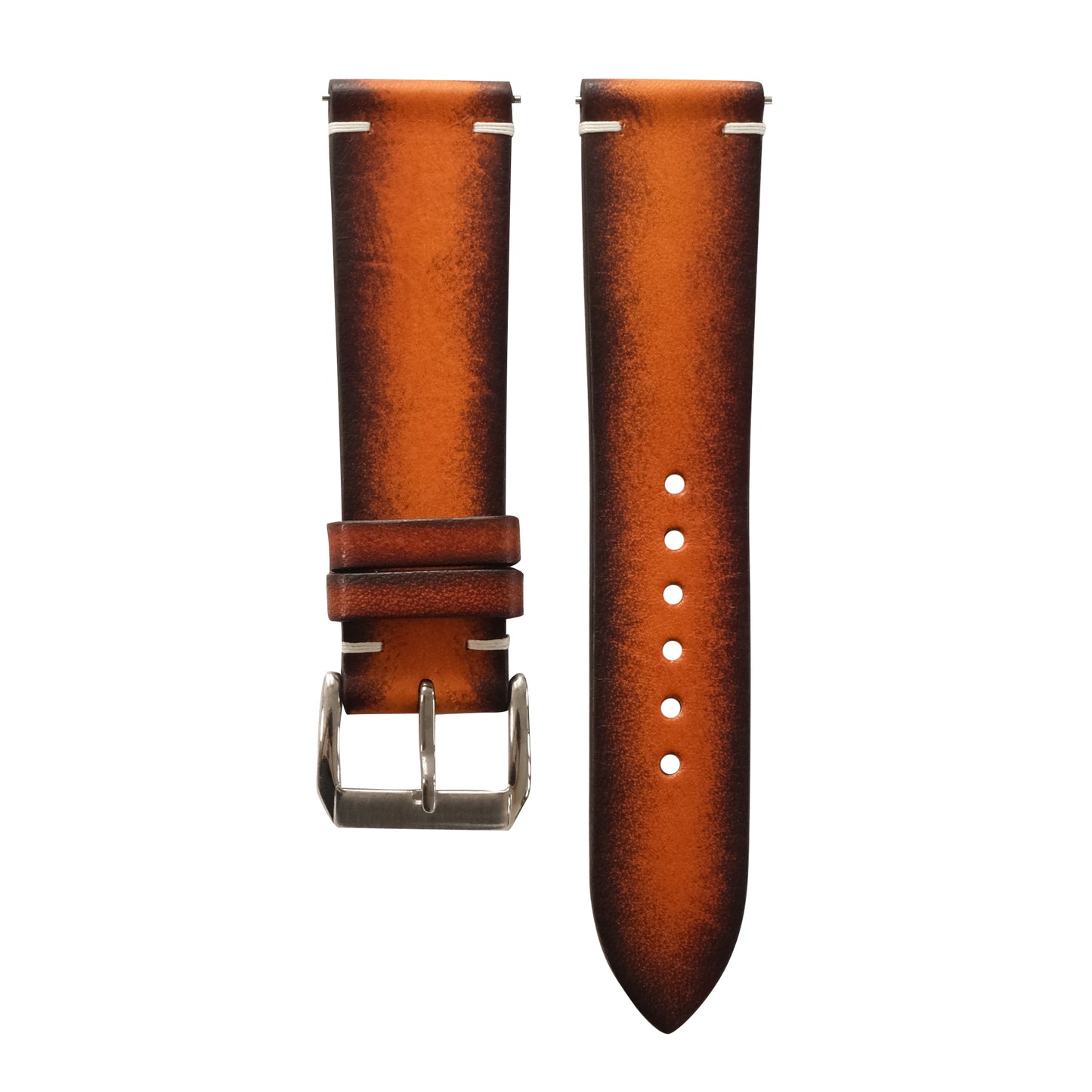Patina Brown Coffee Vegetable Tanned Leather Watch Strap