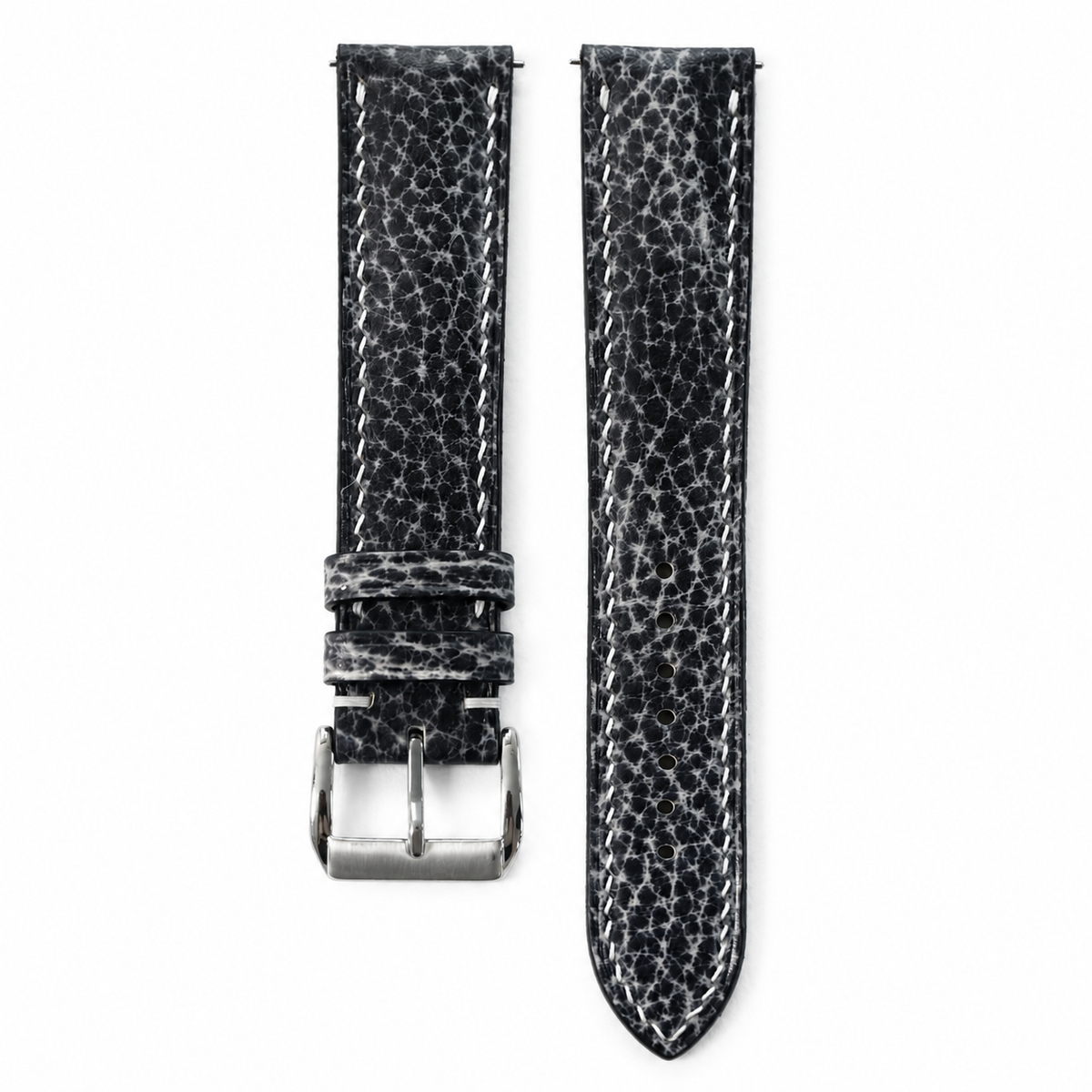 Patina Stone Gray Italian Leather Watch Strap - Photo 1