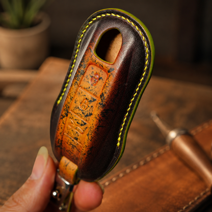 Porsche smart key leather cover