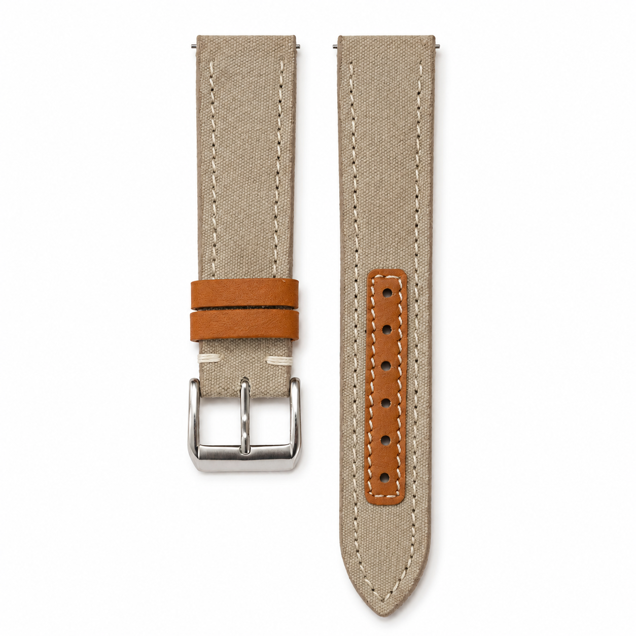 Sand Beige Sailcloth Canvas Watch Strap