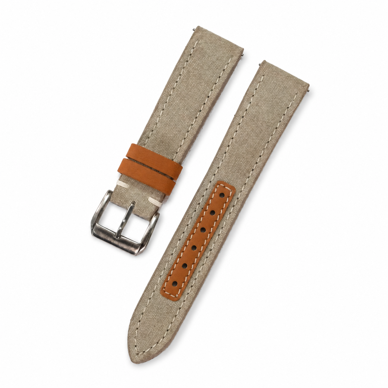 Sand Beige Sailcloth Canvas Watch Strap