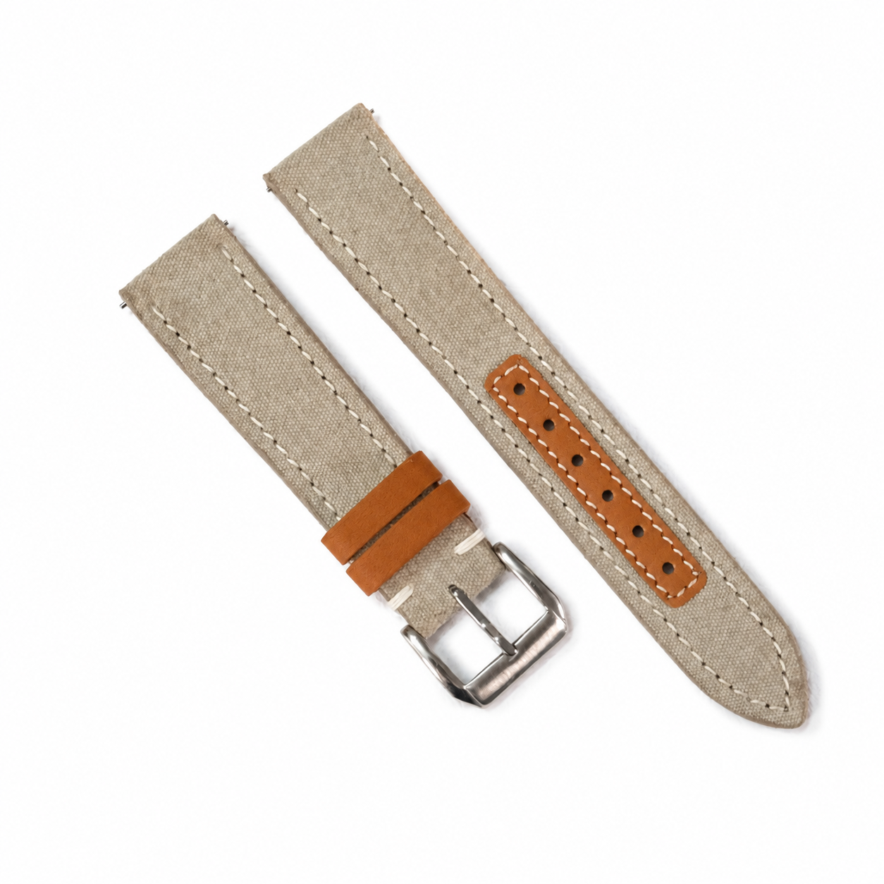 Sand Beige Sailcloth Canvas Watch Strap