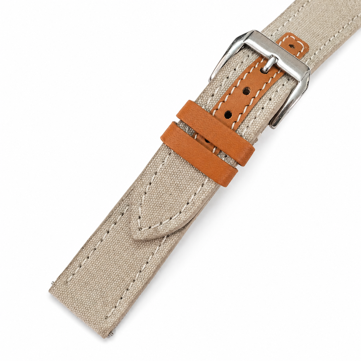 Sand Beige Sailcloth Canvas Watch Strap