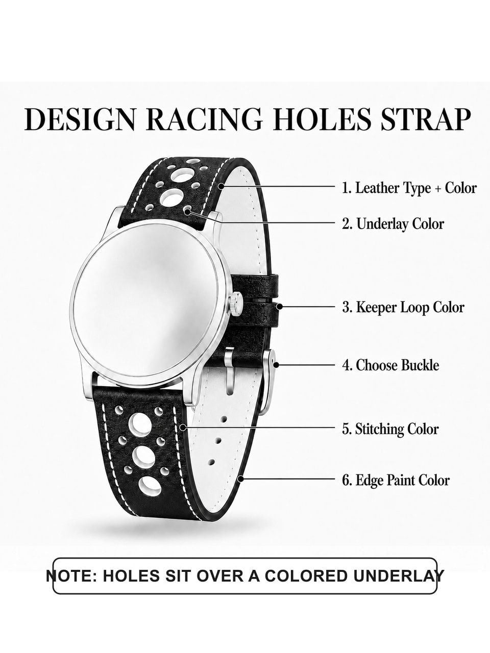 Personalized Leather Watch Strap - Custom Handmade Bespoke Band - Photo 7