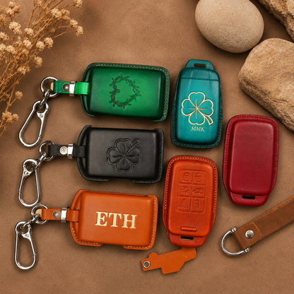 Volvo XC60 leather key fob covers - multiple colors