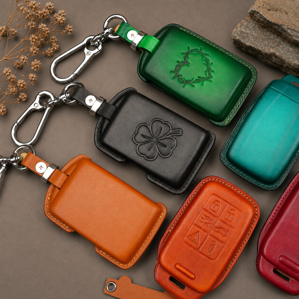 Volvo smart key leather cover